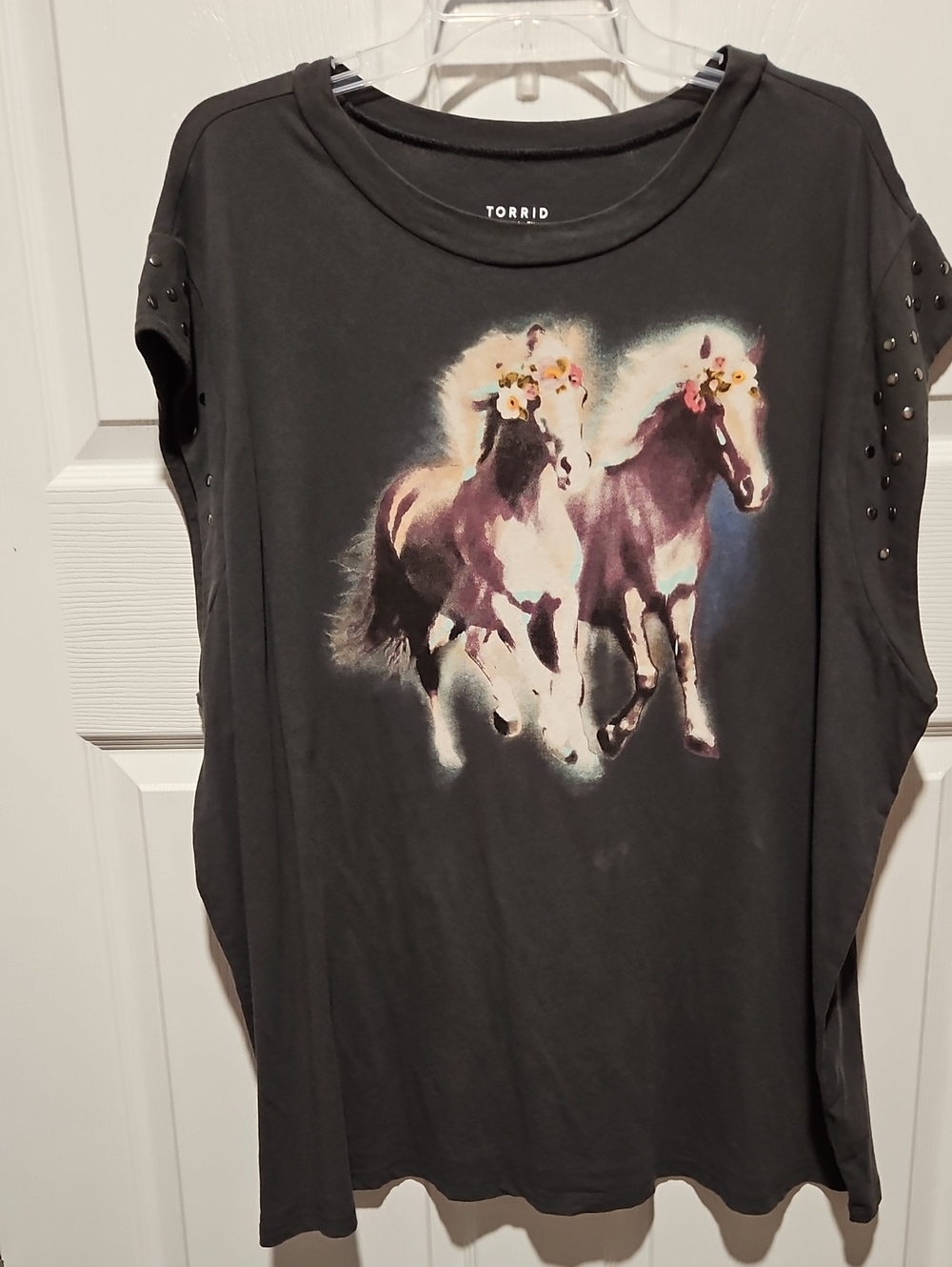 Torrid Girls' Black Graphic Horse Tee